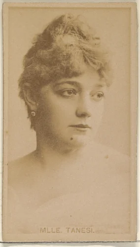 Mlle. Tanesi, from the Actors and Actresses series (N45, Type 8) for Virginia Brights Cigarettes by Allen & Ginter, photograph, 1885-1891