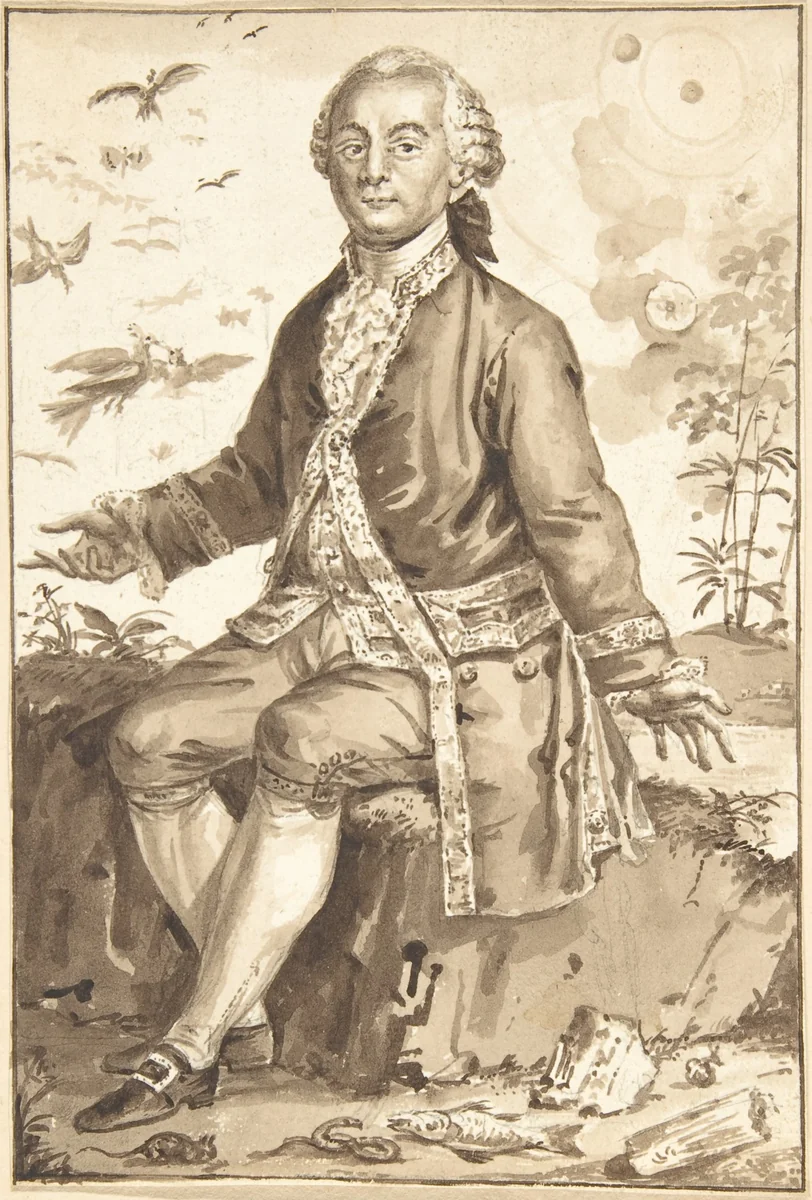 Portrait of G.-L. Leclere, Comte de Buffon by Jean-Baptiste-François Bosio, drawing, 1780-1827