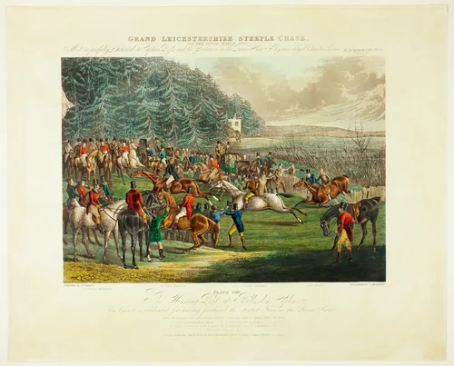 The Winning Post, from The Grand Steeplechase over Leicestershire by Charles Bentley
Henry Alken
R.A. Ackermann, print, 1830