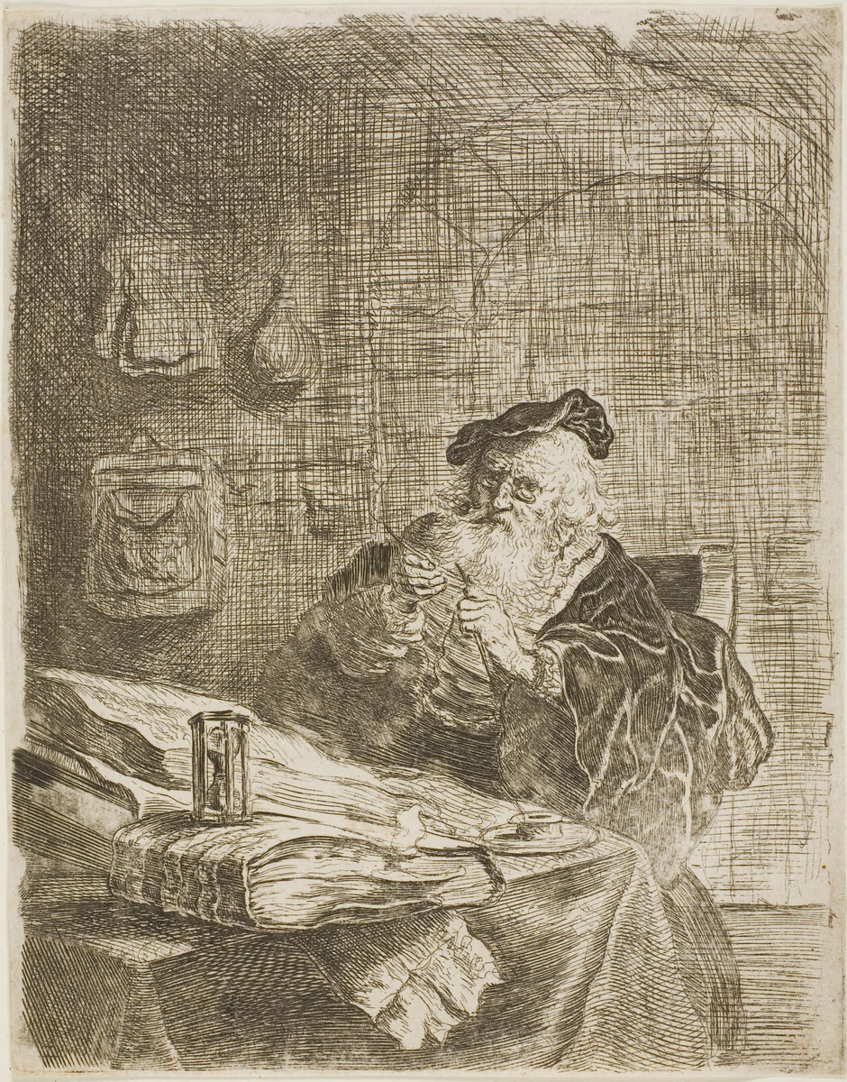 The Scribe by Salomon de Koninck, print, 1629-1668