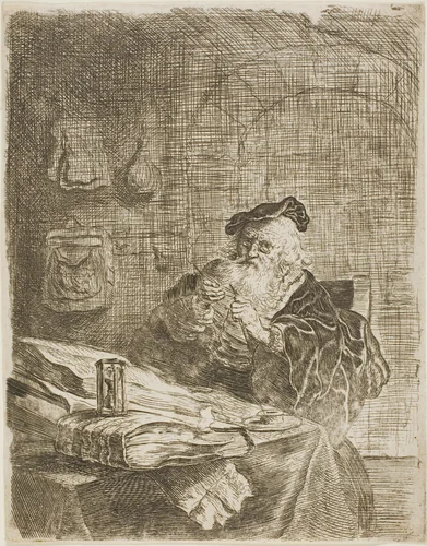 The Scribe by Salomon de Koninck, print, 1629-1668