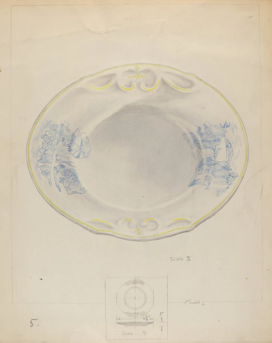 Platter by Joseph Sudek, index of american design, 1937