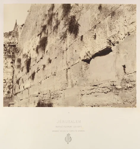 Jérusalem. Mur oú pleurent les juifs. Grandes Assises du Temple de Salomon by Louis de Clercq, photograph, 1860