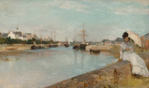 The Harbor at Lorient by Berthe Morisot, painting, 1869