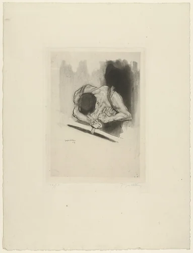 Soldier Working (Soldat astiquant) by Jacques Villon, print, 1907
