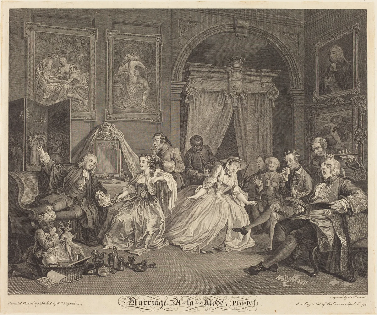Marriage a la Mode: pl.4 by Simon-François Ravenet, print, 1745