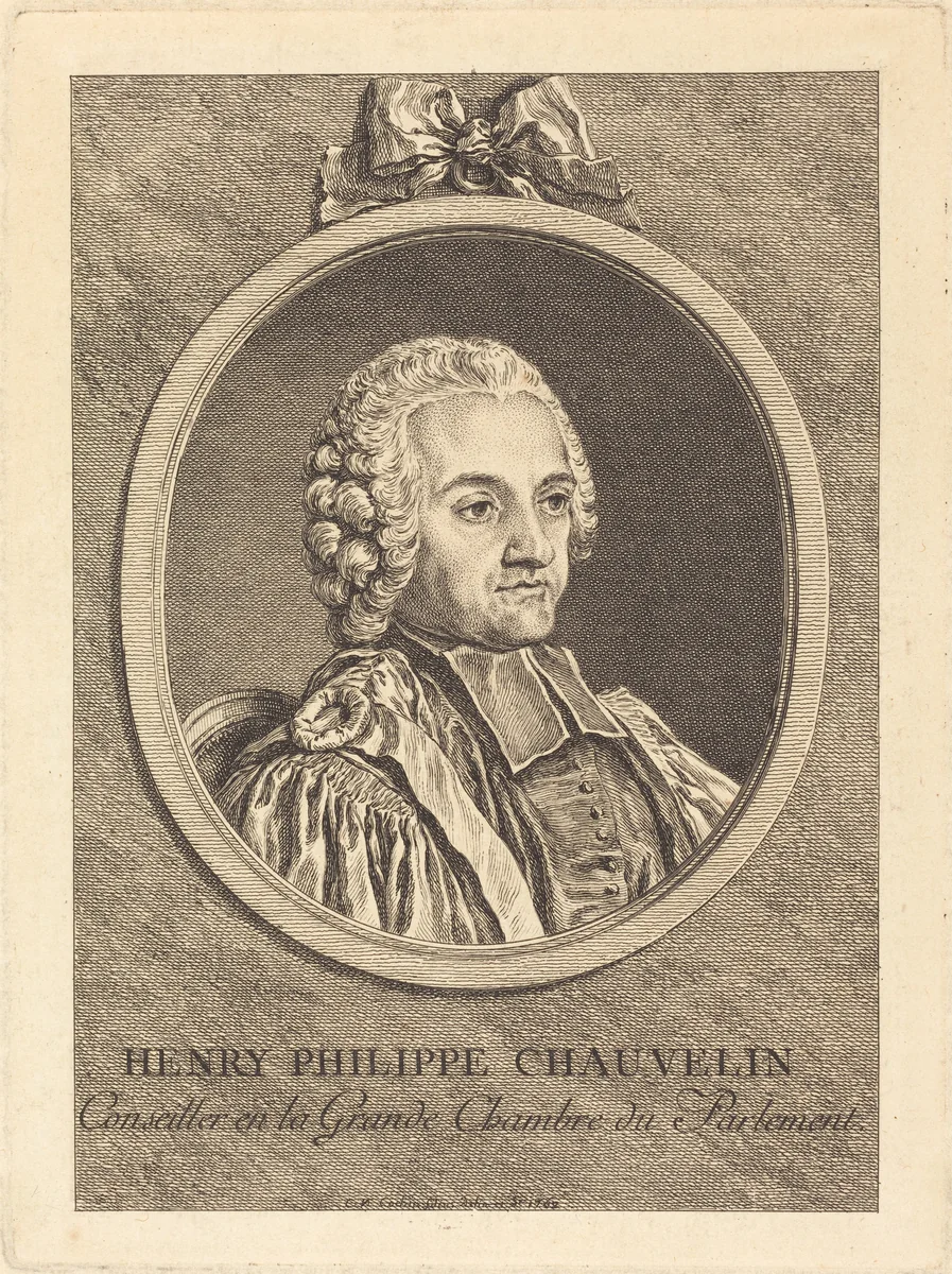 Henry Philippe Chauvelin by Charles Nicolas Cochin II, print, 1752