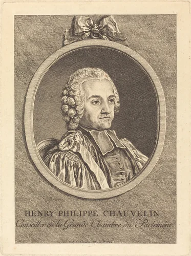 Henry Philippe Chauvelin by Charles Nicolas Cochin II, print, 1752