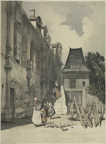 L'Abbaye St. Amand, Rouen by Thomas Shotter Boys, print, 1839