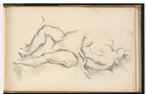 Study of the Allegorical Figure of the Genius of Health from Rubens' "The Birth of Louis XIII at Fontainbleau" by Paul Cezanne, drawing, 1895-1898