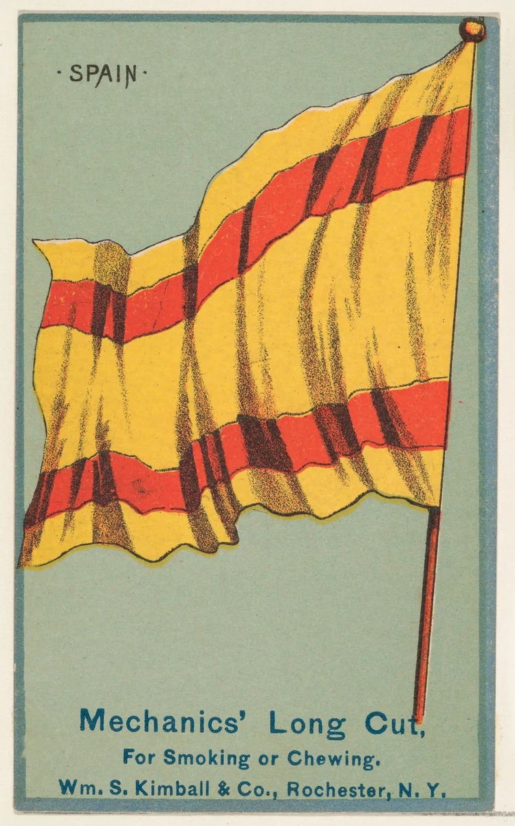 Spain, from the National Flags series (N195) issued by Wm. S. Kimball & Co. by William S. Kimball & Company, print, 1891
