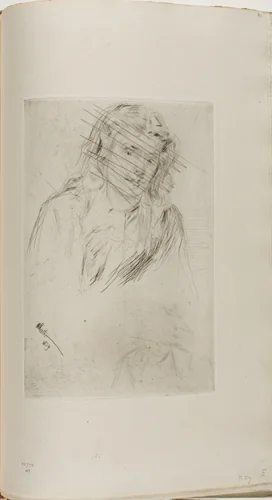 Fumette's Bent Head by James McNeill Whistler, print, 1859