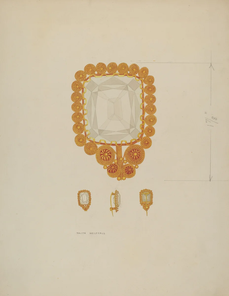Brooch by Tulita Westfall, index of american design, 1937