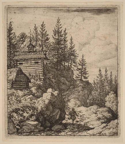 Chapel by Allart van Everdingen, print, 1645-1656