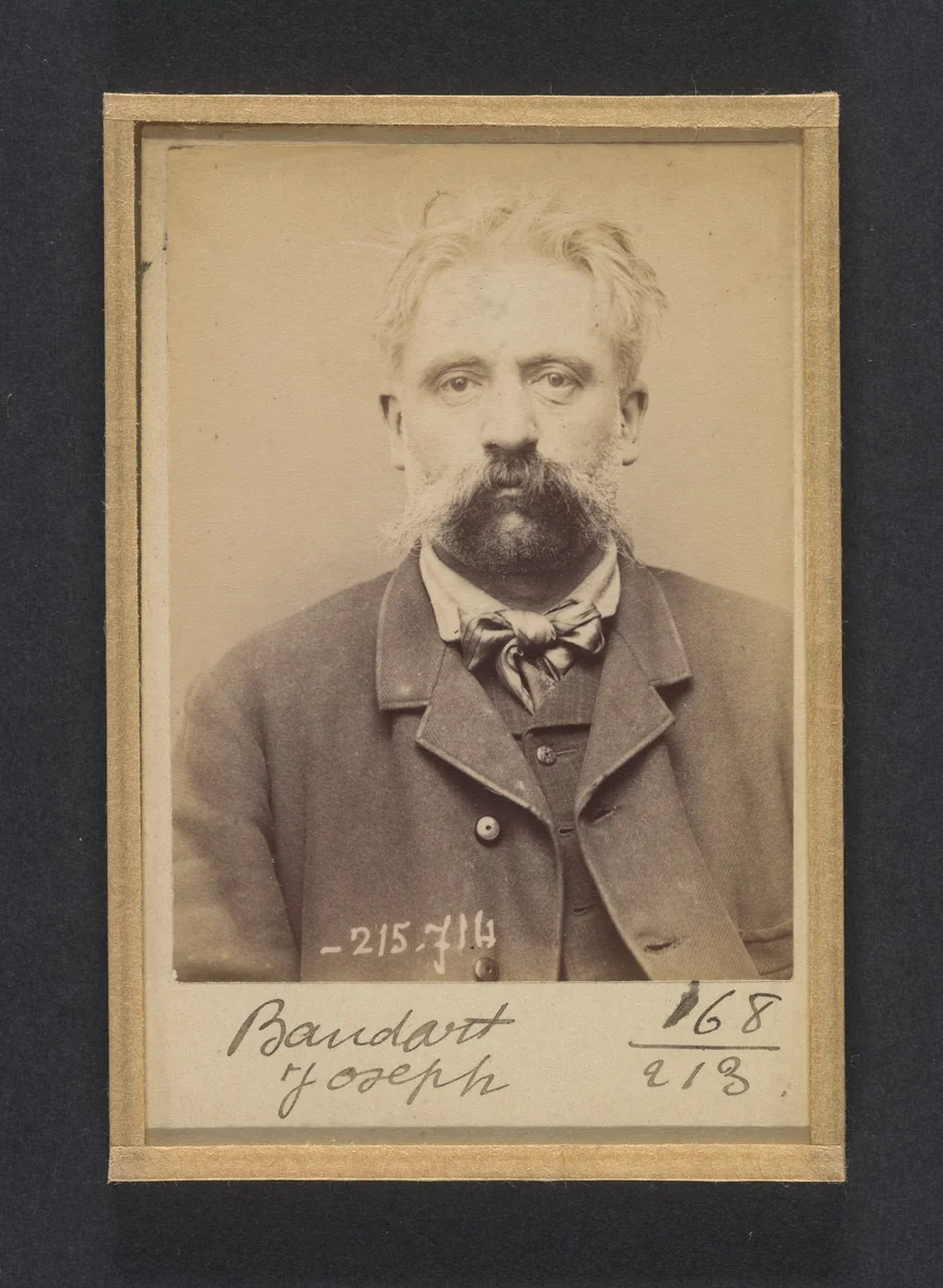 Baudart. Joseph, Philippe. 42 ans, né à Reims le 25/3/51. Boucher. Anarchiste. 15/3/94. by Alphonse Bertillon, photograph, 1894