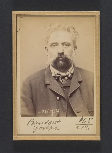 Baudart. Joseph, Philippe. 42 ans, né à Reims le 25/3/51. Boucher. Anarchiste. 15/3/94. by Alphonse Bertillon, photograph, 1894