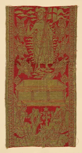 Fragment (From an Orphrey Band) by Italy, textile, 1501-1600