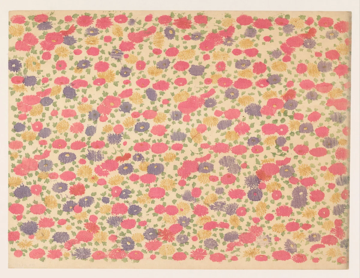 Strooipatroon van bloemen by anonymous, other, 1860-1930
