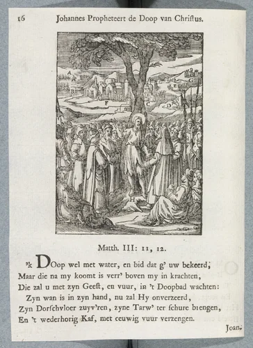Prediking van Johannes de Doper by Christoffel van Sichem, print, 1629