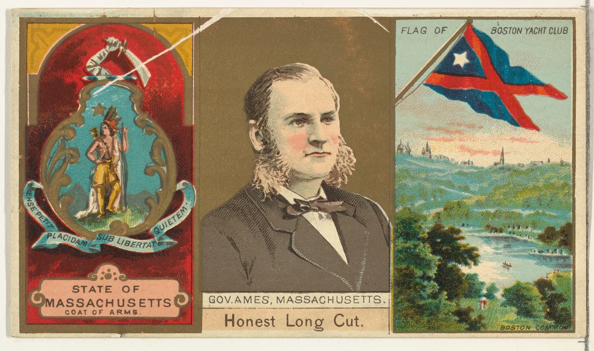 Governor Ames, Massachusetts, from "Governors, Arms, Etc." series (N133-1), issued by Duke Sons & Co. by W. Duke, Sons & Co., print, 1885-1892