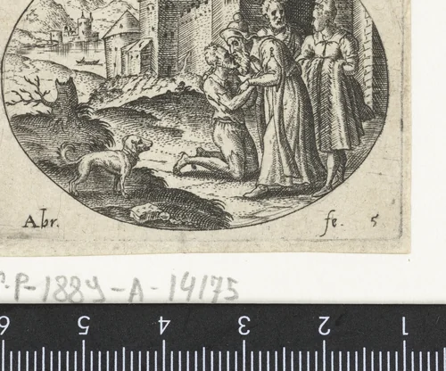 Thuiskomst van de verloren zoon by Unknown, print, 1550-1587