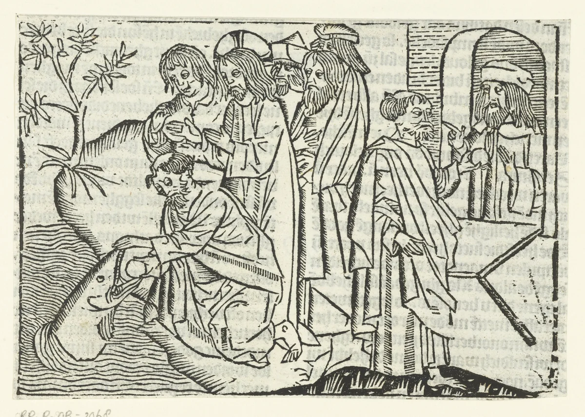 Petrus en de tempelbelasting by Unknown, print, 1480-1500