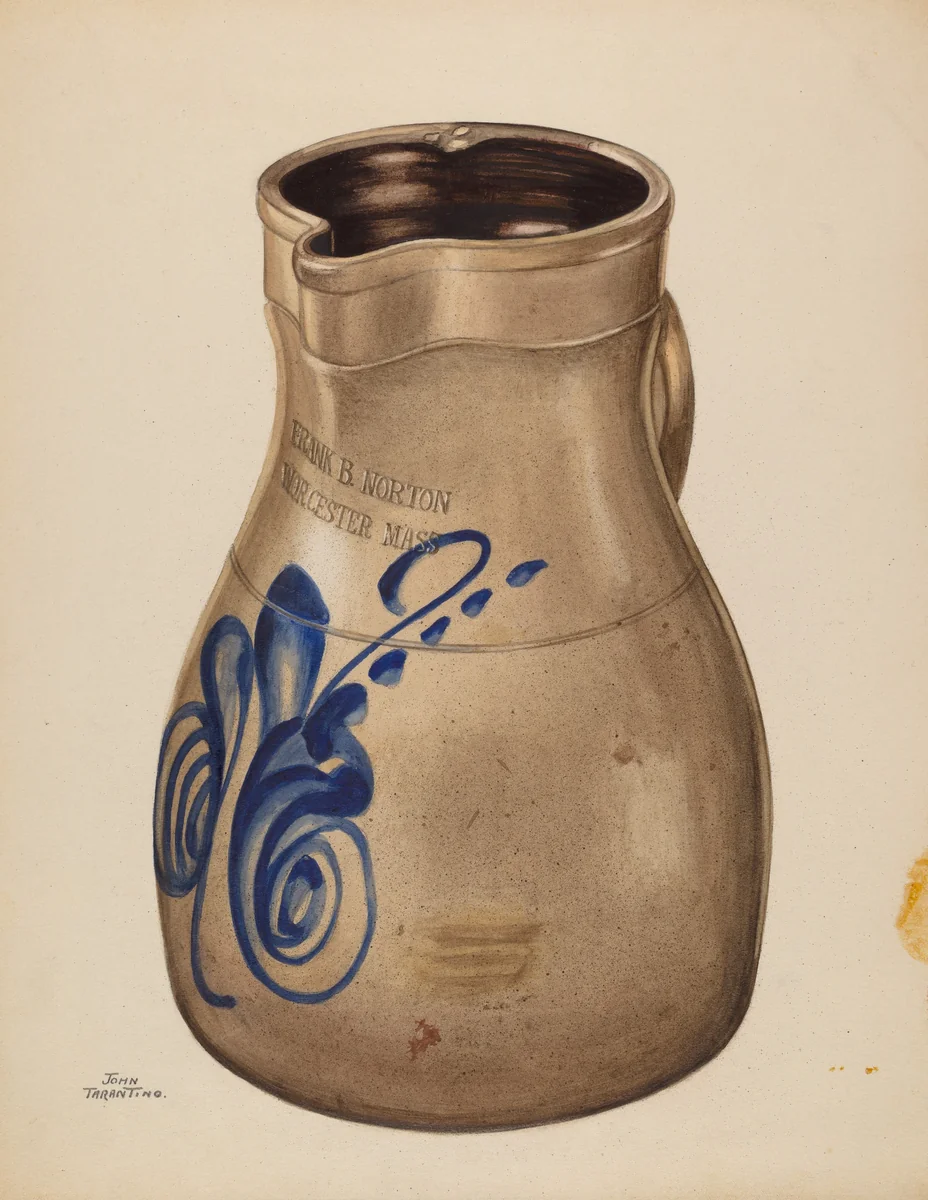 Pitcher by John Tarantino, index of american design, 1937