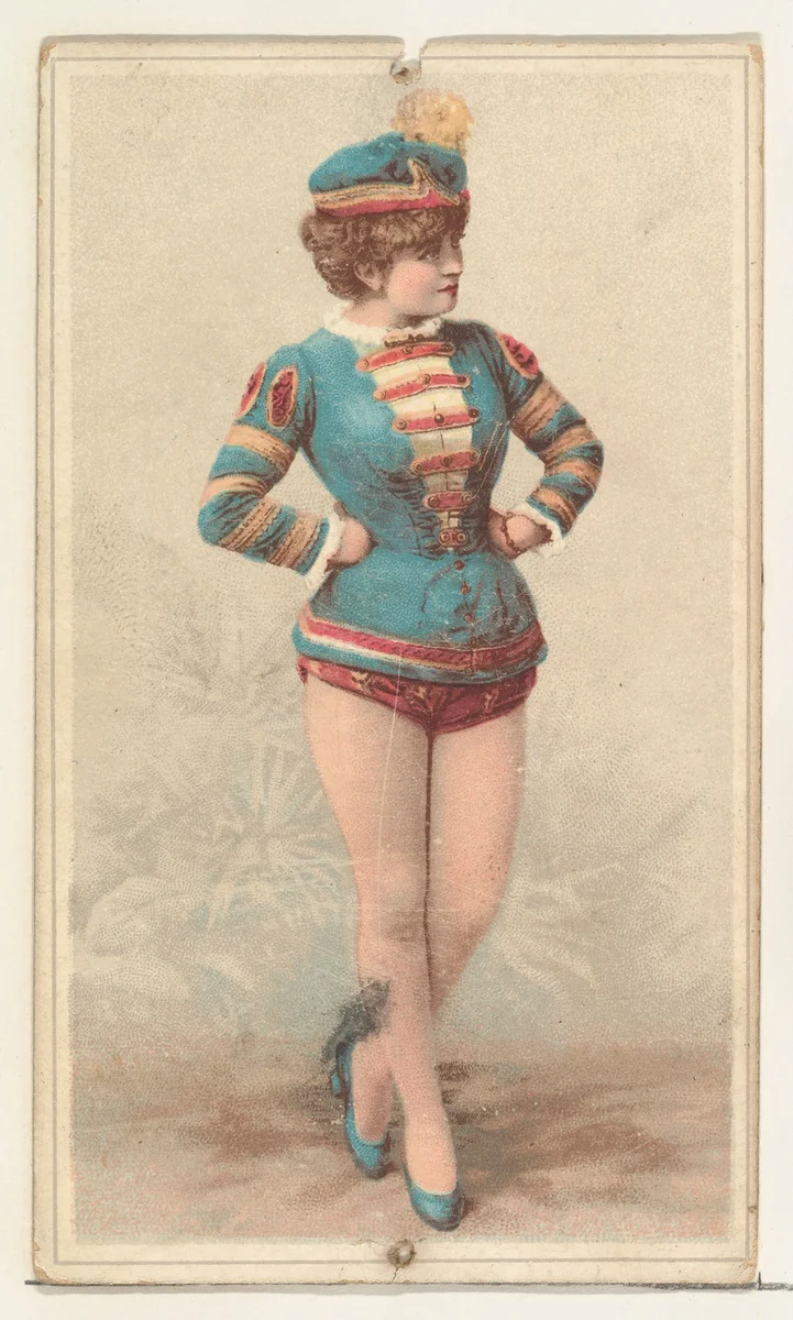 Actress wearing military costume, from Stars of the Stage, Second Series (N130) issued by Duke Sons & Co. to promote Honest Long Cut Tobacco by W. Duke, Sons & Co., print, 1891