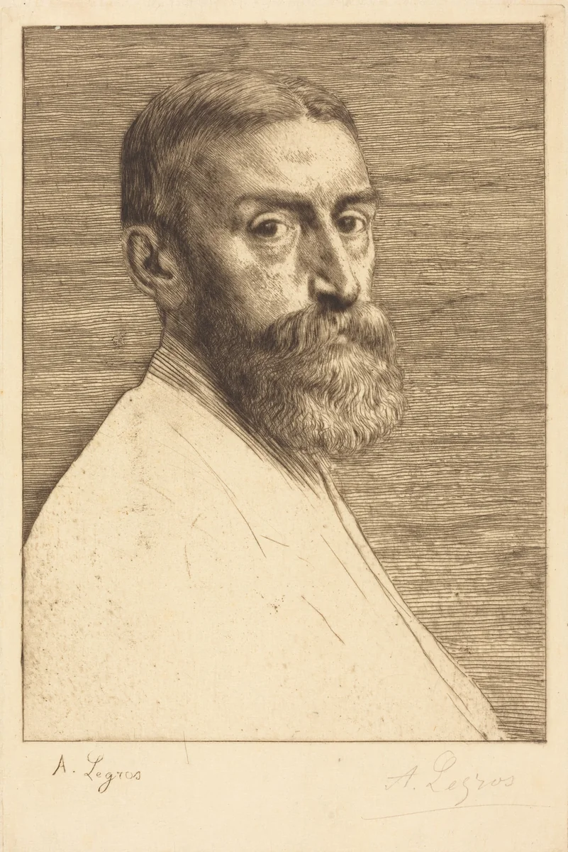 Sir E.J. Poynter, P.R.A. by Alphonse Legros, print, 1877
