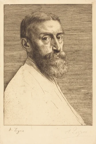 Sir E.J. Poynter, P.R.A. by Alphonse Legros, print, 1877