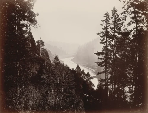 Big River, from the Rancherie, Mendocino, California by Carleton Watkins, photograph, 1863