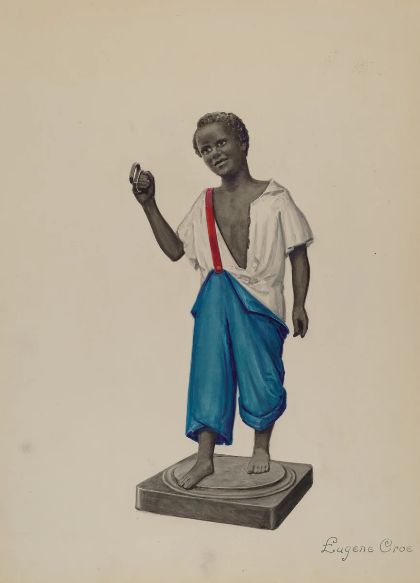 Cast Iron Hitching Post by Eugene Croe, index of american design, 1936