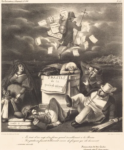 Résurrection de don Carlo... by Benjamin Roubaud, print, 1811-1847