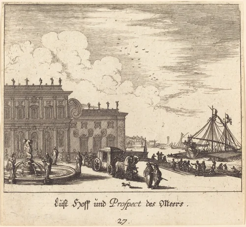 View of Meers by Melchior Küsel; Johann Wilhelm Baur, print, 1681