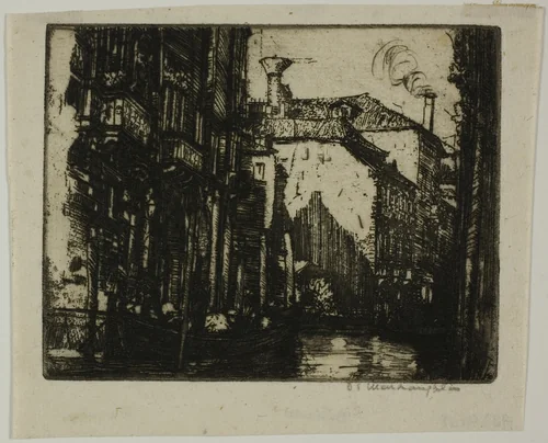 The Dark Canal, Venice by Donald Shaw MacLaughlan, print, 1908