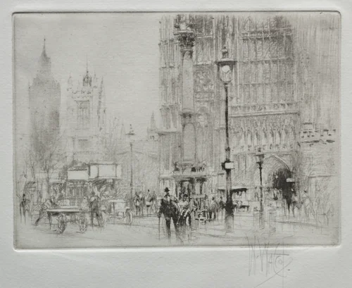 Westminster Abbey by William Walcot, print, 1919