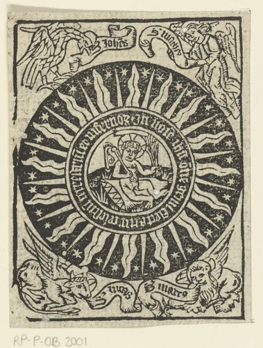 Het Christuskind kastijdt zichzelf. by Unknown, print, 1480-1500