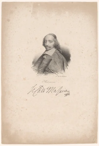 Portret van Jules Mazarin by anonymous, print, 1818-1842