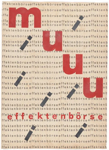 Muuu Stock Exchange (Muuu Effektenbörse) by Erich Comeriner, drawing, 1927