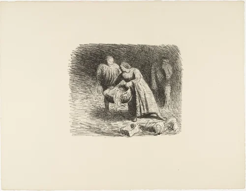 The Cradle (Die Wiege) from The Dead Day (Der tote Tag) by Ernst Barlach, print, 1910