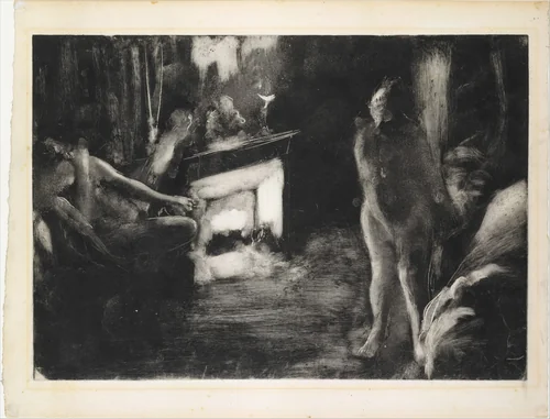 The Fireside by Edgar Degas, print, 1871-1882