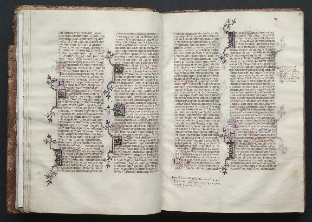 The Gotha Missal: Fol. 22r, Text by Master of the Boqueteaux, book, 1370-1380