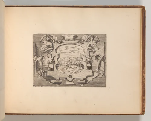 Series of Cartouches, in: Targhe ed altri ornati di varie e capricciose invenzioni (Cartouches and other ornaments of various and capricious invention, page 53) by Cornelis Bos, book, 1540-1560