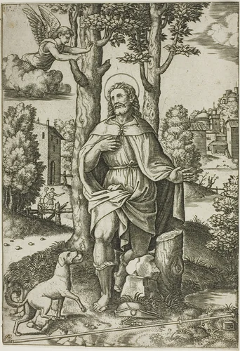 St. Roch by Raffaello Sanzio, print, 1532