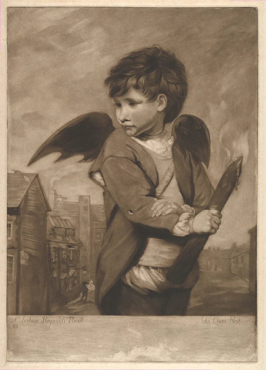 Cupid, in the Character of a Link Boy by John Dean, print, 1777