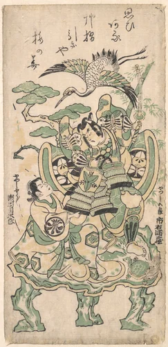 Ichimura Manzo as Yatsushi Goro and Segawa Kikujiro as Yatsushi Shosho by Torii Kiyomasu I, print, 1735-1755