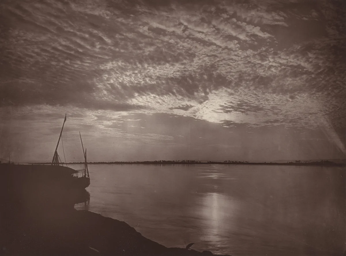 A Sunset at Thebes by William de Wiveleslie Abney, photograph, 1876