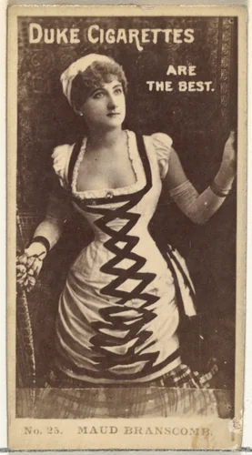 Card Number 25, Maud Branscomb, from the Actors and Actresses series (N145-6) issued by Duke Sons & Co. to promote Duke Cigarettes by W. Duke, Sons & Co., photograph, 1880-1889