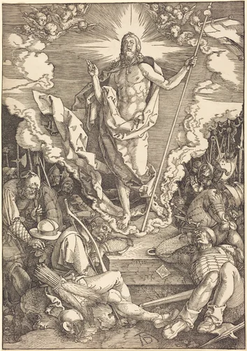 The Resurrection by Albrecht Dürer, print, 1510