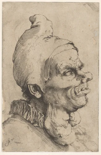 Large Grotesque Head by Jusepe de Ribera, print, 1617-1627